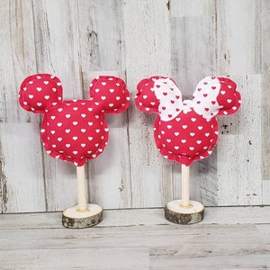 Valentine Mickey and Minnie Decor / Valentine Disney Inspired Decor / Disney Inspired Tiered Tray / Mickey Decor / Minnie Decor