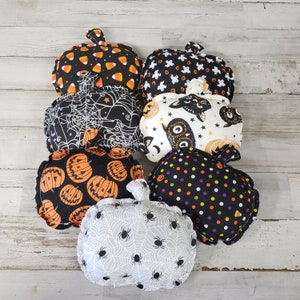 Halloween Fabric Pumpkins /Fabric Pumpkins / Fall Bowl Filler / Halloween Decor / Fall Tiered Tray Decor / Halloween Bowl Filler