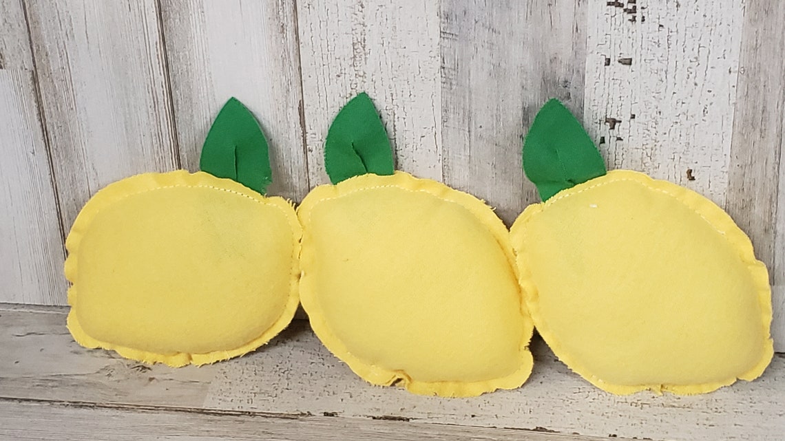 Fabric Lemons / Lemon Home Decor / Summer Decor / Lemon Tier Etsy