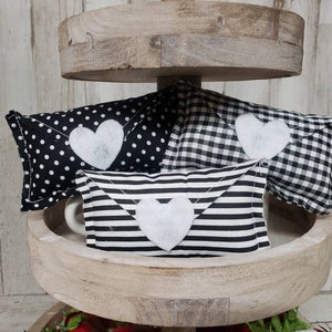 3er Set Stoff Liebesbriefe - Valentinstag Tiered Tray Fillers, Valentinstag Dekor, Stoff Liebe Buchstaben Dekor, Mini Liebe Buchstaben