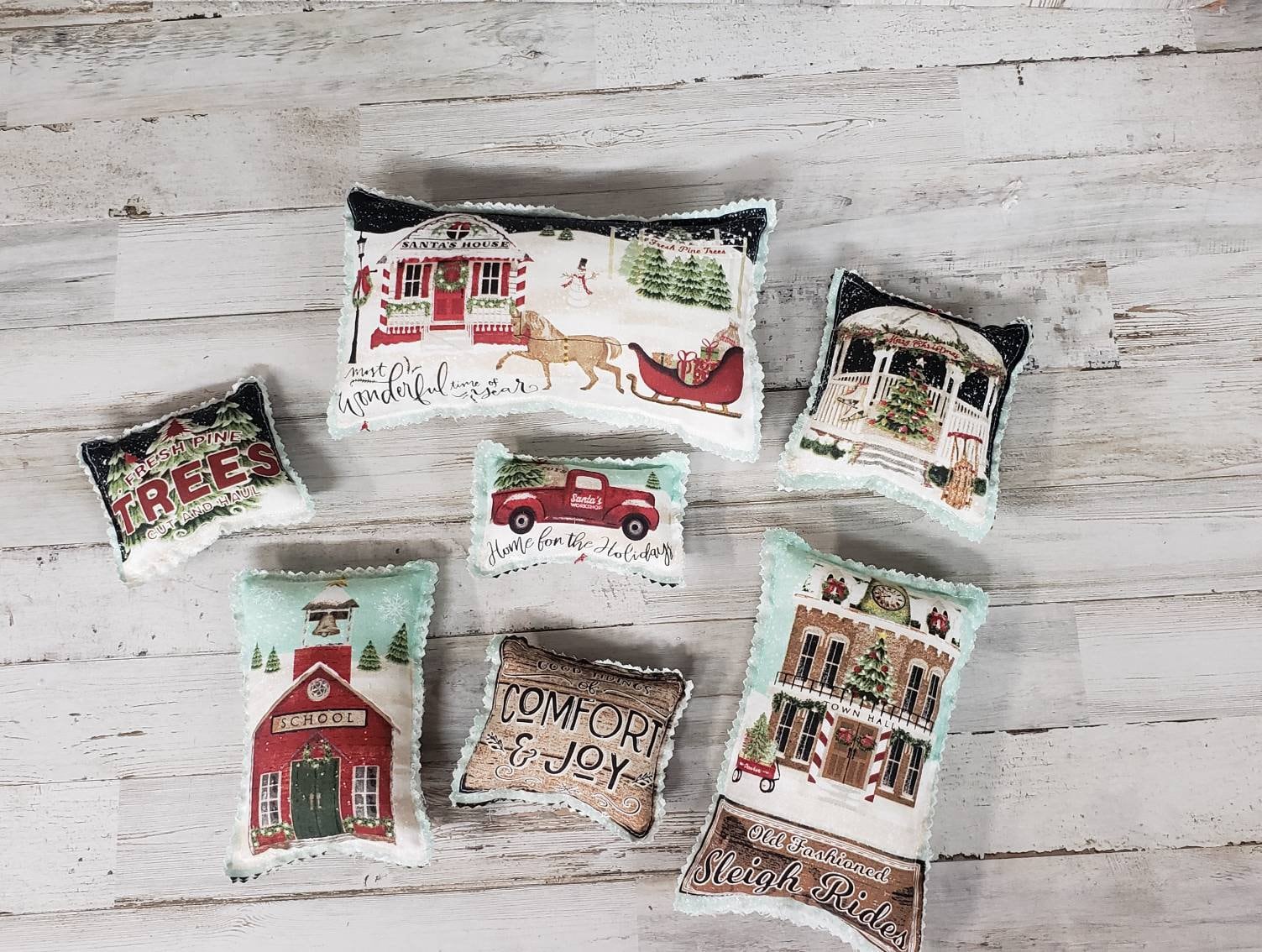 Farmhouse Christmas Accent Pillows