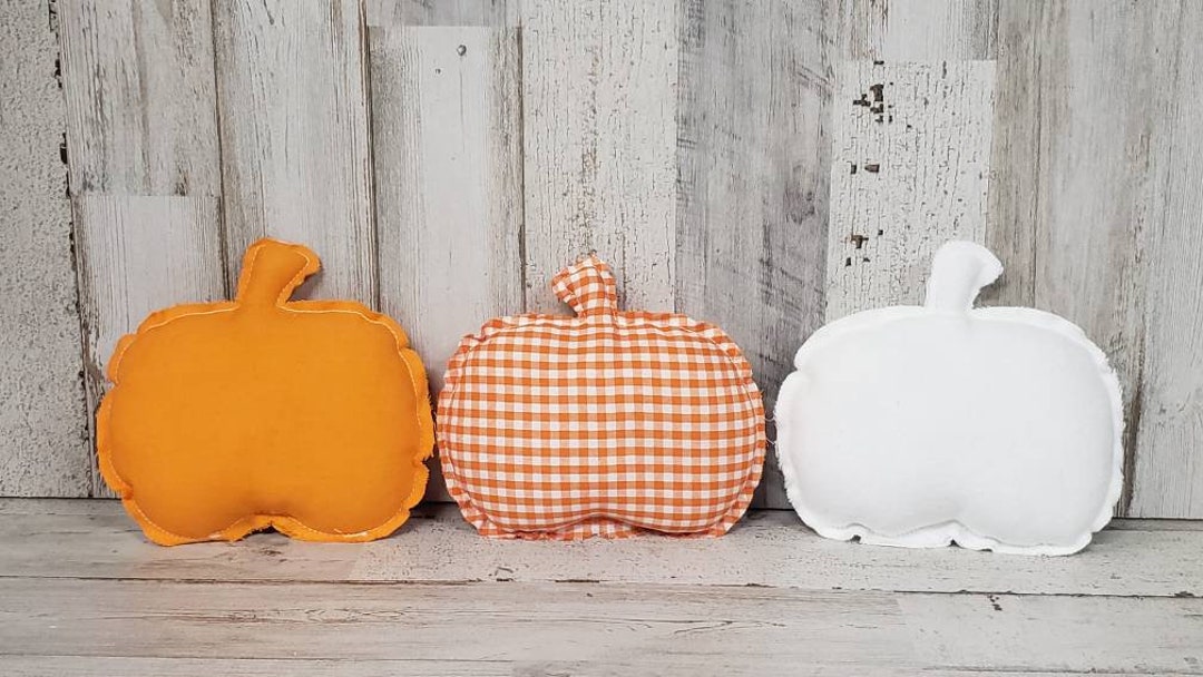 Set of 3 Farmhouse Pumpkins /fabric Pumpkins / Fall Bowl Filler ...