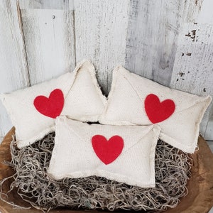 Stoff Liebesbriefe - Valentinstag Tiered Tray Füllstoffe, Valentinstag Dekor, Stoff Liebesbrief Dekor, Mini Liebesbriefe
