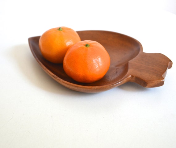 Vintage Monkey Pod Wood Spade Shaped Tray