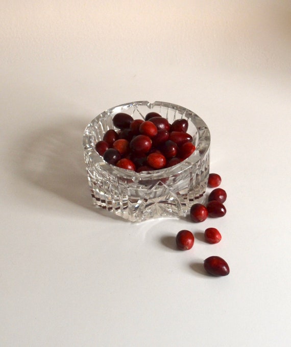 Vintage Clear Cut Glass Ashtray