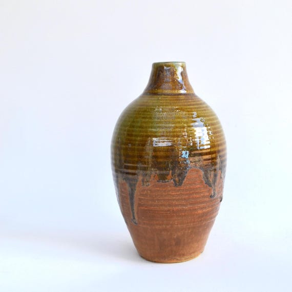 Vintage Studio Pottery Tall Vase