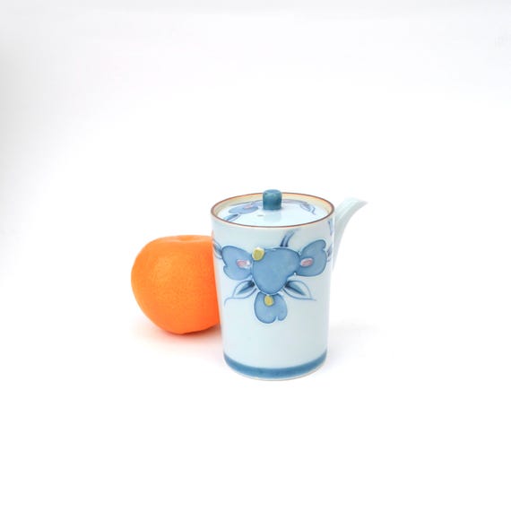 Mid Century Japanese Ceramic Light Blue Soy Sauce Server