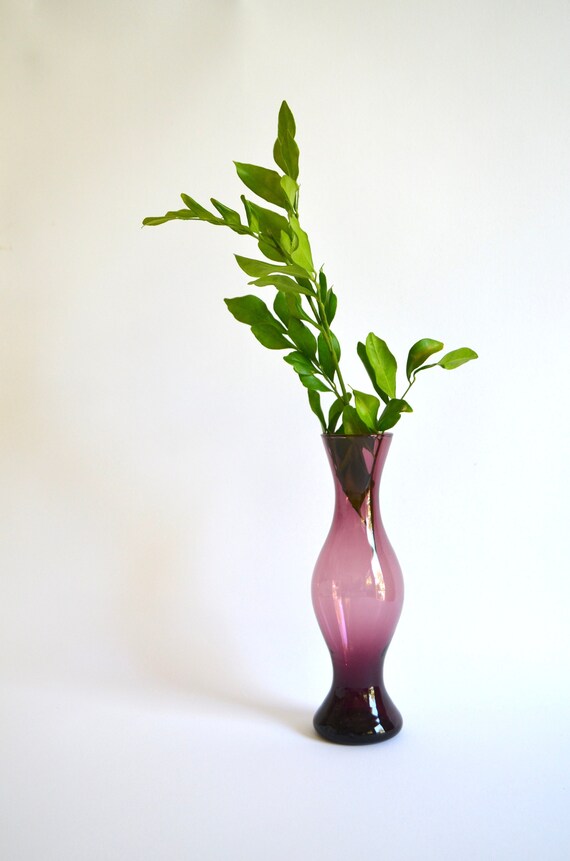 Vintage Purple Glass Bud Vase