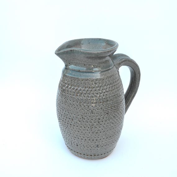 Vintage Stippled Studio Pottery Pitcher