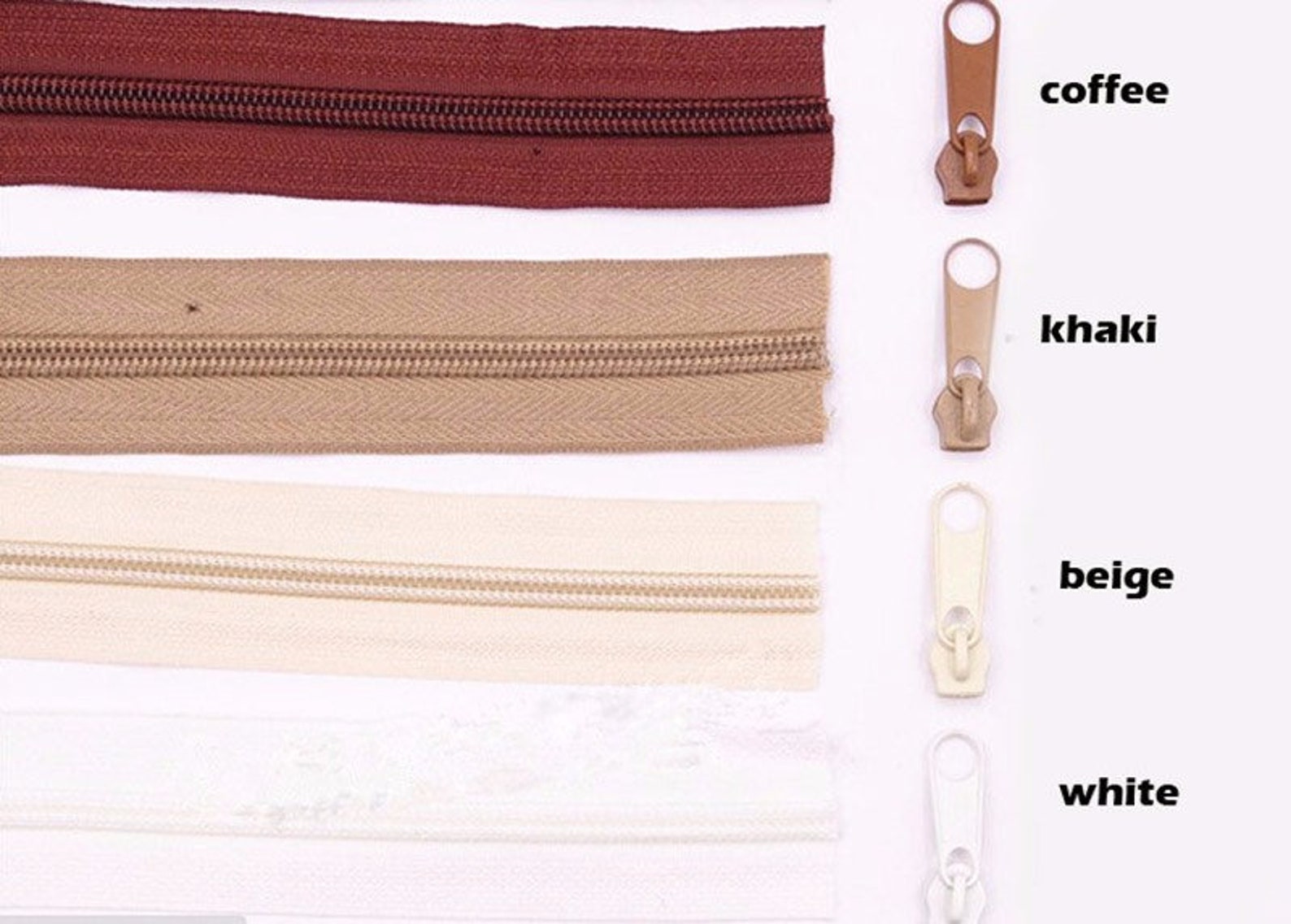 Solid Color 5 Zipper by the Yard Handbag Zipper Nylon Etsy