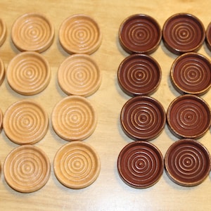 Wooden Checker Pieces