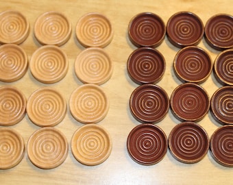 Wooden Checker Pieces