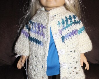 18-Inch Doll Cardigan Sweater, fits 18" and American Girl through most 20" dolls