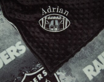 raiders baby blanket