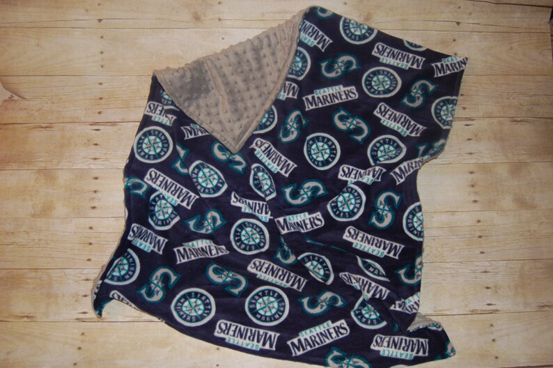 Seattle Mariners baseball fleece blanket double sided with Etsy
