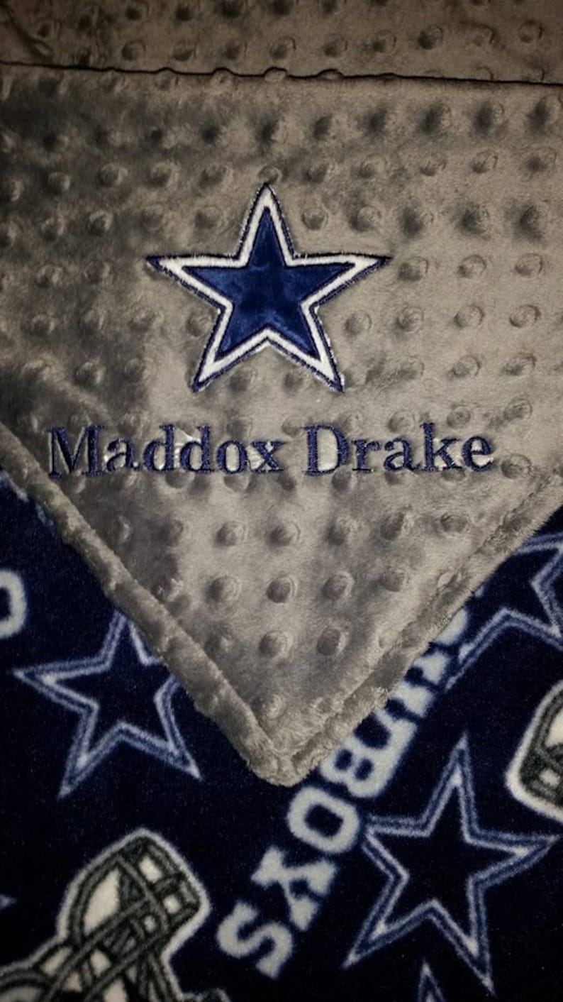 Personalized Dallas Cowboys baby blanket toddler custom made Etsy