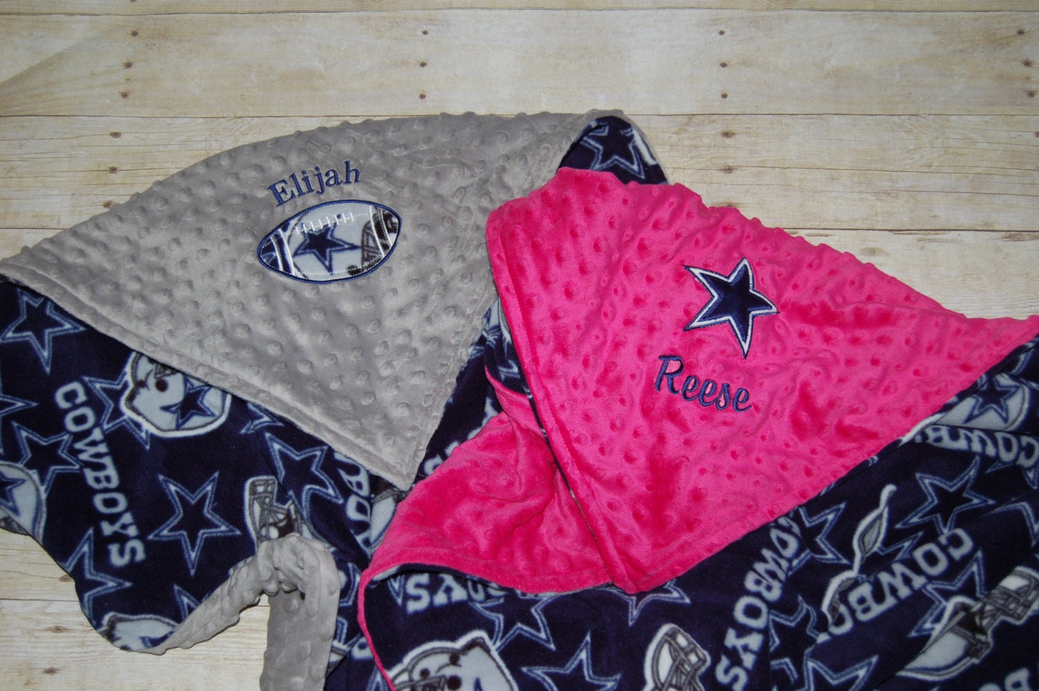 Personalized Dallas Cowboys Baby Blanket Toddler Custom Made Etsy