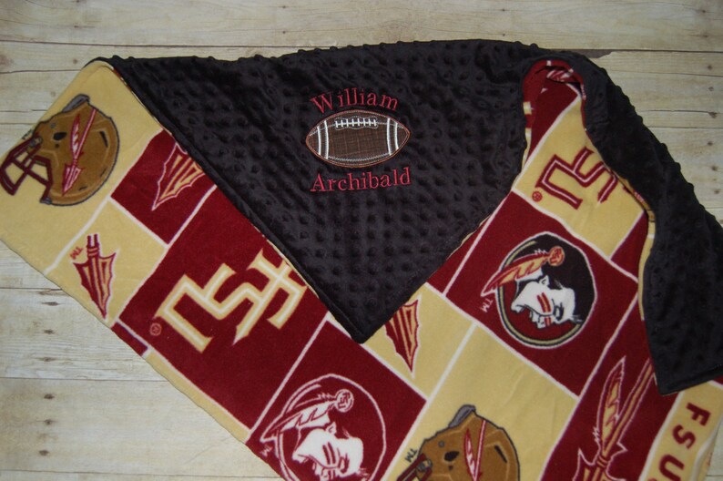 Personalized Florida State University FSU baby blanket toddler Etsy