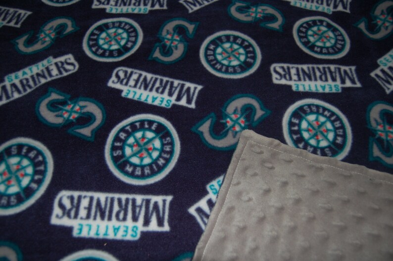 Seattle Mariners baseball fleece blanket double sided with Etsy