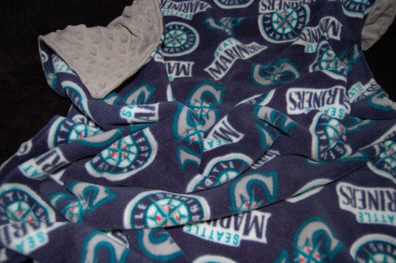 Seattle Mariners baseball fleece blanket double sided with Etsy
