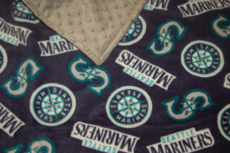 Seattle Mariners baseball fleece blanket double sided with Etsy