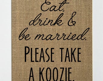 5x7 Love Is Sweet Candy Bar Burlap Print Sign UNFRAMED Please Take A Treat
