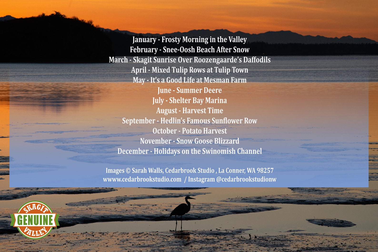 2022 Skagit Calendar Etsy