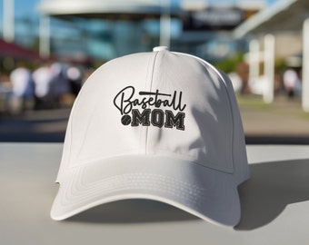 Organic Cotton Baseball Mom Cap, Embroidered Ball Hat