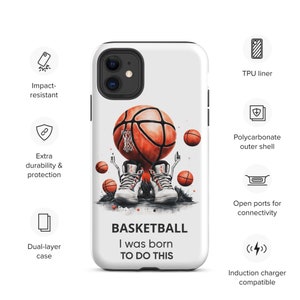 Tough Case for iPhone, Basketball iPhone case, Basketball case, Phone case, Basketball player, Basketball gift, Gift for basketball payer