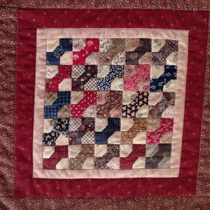 DIGITAL PATTERN Bow Ties, a foundation pieced bow tie quilt pattern. Directions for 2 sizes given