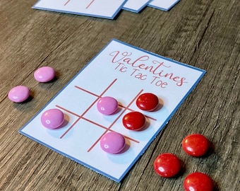 Tableau IMPRIMABLE Valentines Tic Tac Toe | Saint Valentin | Cadeau de la Saint-Valentin | Plateau de jeu PDF | Jouer au jeu | Sac de faveur de fête pour enfants | École numérique