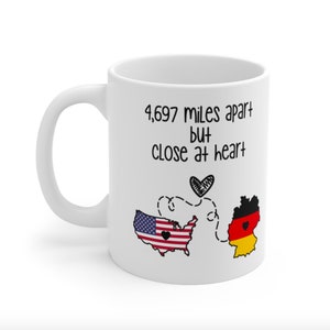 Personalized Miles Apart But Close At Heart Mug | Custom Countries