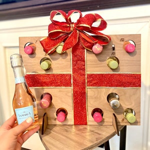 Custom ENGRAVED Adult Wine Advent Calendar | Christmas Decor | Fun Gift | Boozy | Beverage Container | Holiday | Mini Bottle Present | Gift