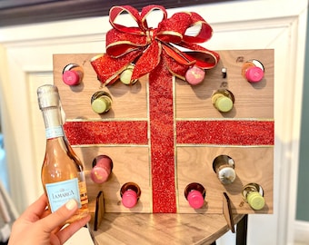 Calendario de Adviento de Vino Personalizado: Decoración Navideña, Regalo con Bebida