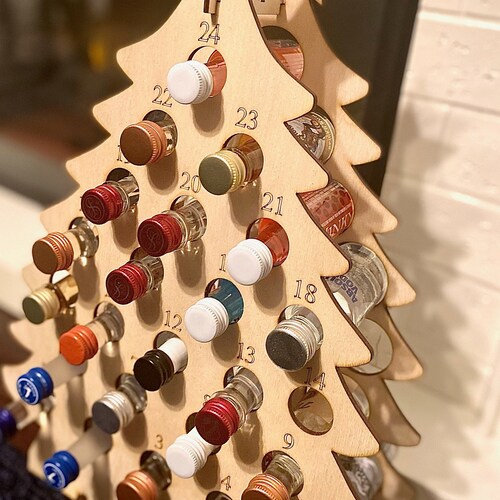 Custom ENGRAVED Adult Advent Calendar Christmas Decor Fun Etsy