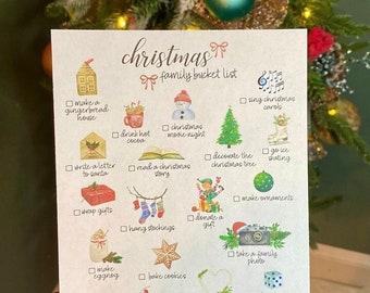 Christmas Family Bucket List Bundle with Printable Activities! | Christmas Advent | Countdown To Christmas | Xmas | Santa List | Fun