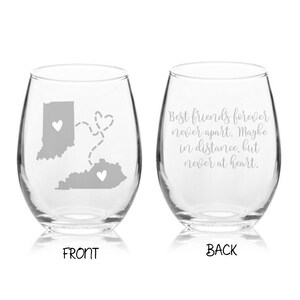 GEGRAVEERD Best Friends Forever Never Apart Misschien op afstand, maar nooit in je hart | Cadeau beste vrienden | Afscheidscadeau | Cadeau voor lange afstand