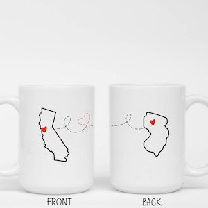 Best Selling Custom Long Distance Relationship Best Friend State To Going Away Gift Friendship Coffee Cup Bestie Together Forever image 1