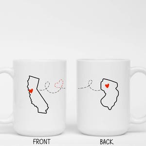 Meistverkaufte benutzerdefinierte Fernbeziehung | Am besten Freundinnen Zustand | Weg Geschenk | Freundschaft Kaffeetasse | Bestie Für immer Zusammen
