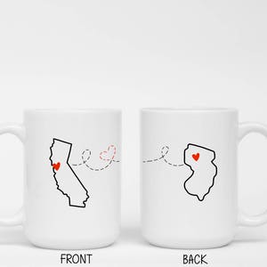 Best Selling Custom Long Distance Relationship Best Friend State To Going Away Gift Friendship Coffee Cup Bestie Together Forever image 1