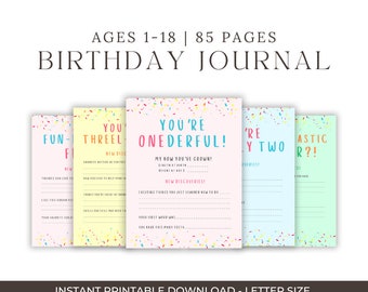 Keepsake Birthday Journal Letters To My Child | Personalized Daughter Son | Custom 18th Bday Gift | Parent Memory Interview Envelopes | Baby