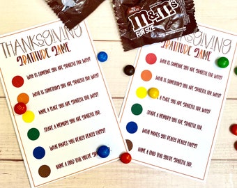 Thanksgiving Gratitude Game: Printable Kids Activity (PDF)
