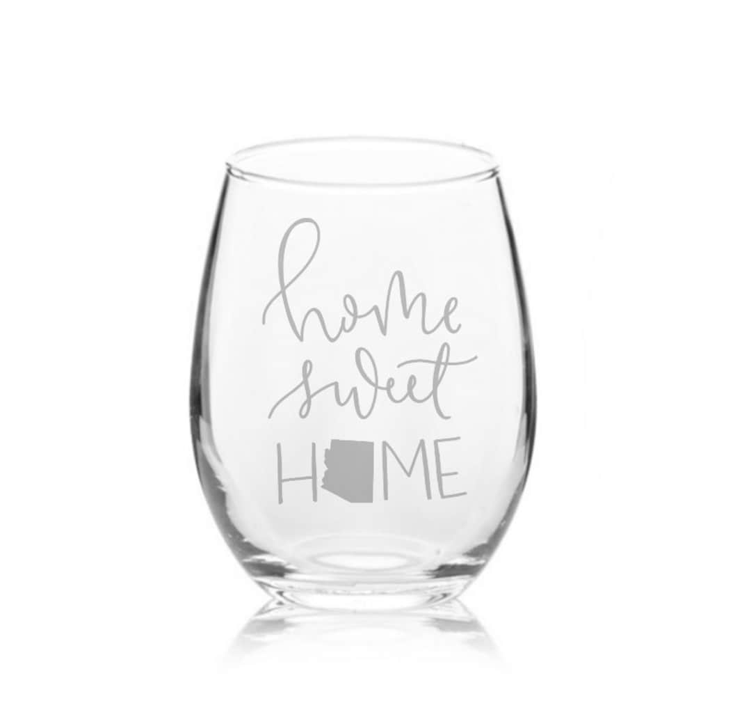 Home Sweet Home Wine Glass Housewarming Gift New Home Gift Etsy