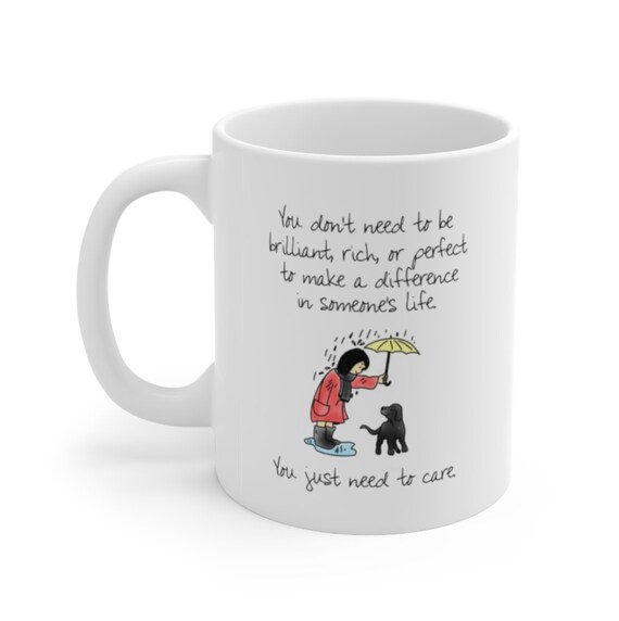 Kindness Mug | Boss Mom | Be Caring | Make A Difference | Encouragement Gift | Take Action | Motivational Cup | Dog Mom | Animal Lover | Vet