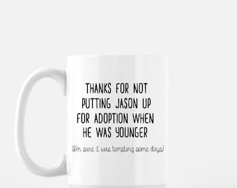 Thanks For Not Putting My Boyfriend/Husband Up For Adoption | From Daughter In Law | Father In Law Gift From Bride | Fathers Day Gift