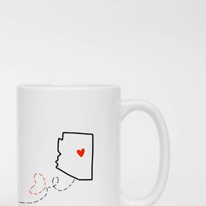 Best Selling Custom Long Distance Relationship Best Friend State To Going Away Gift Friendship Coffee Cup Bestie Together Forever image 4