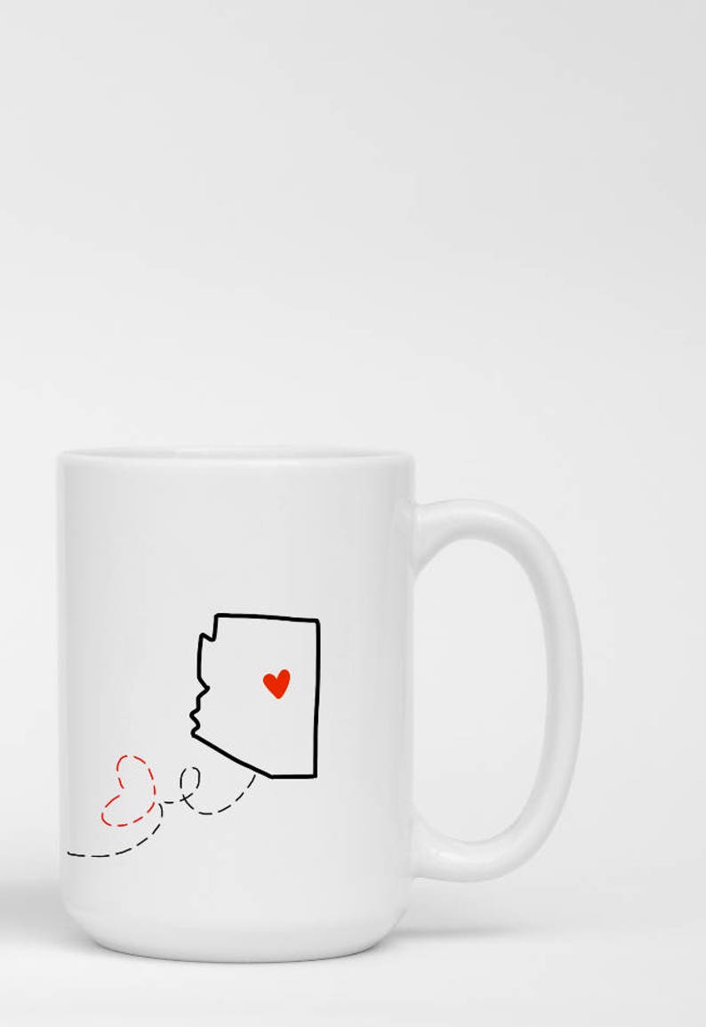 Best Selling Custom Long Distance Relationship Best Friend State To Going Away Gift Friendship Coffee Cup Bestie Together Forever image 4