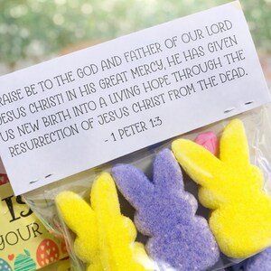 Jesus Is Risen Tell Your Peeps Goodie Treat Bag Topper Tags Printable Instant Digital Download PDF File image 7