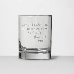 ENGRAVED Stepdad Glass | Step Dad Whiskey | Adopted Thank You | Stepfather Gift | Bonus Dad | Like A Dad | Appreciation | Encouragement