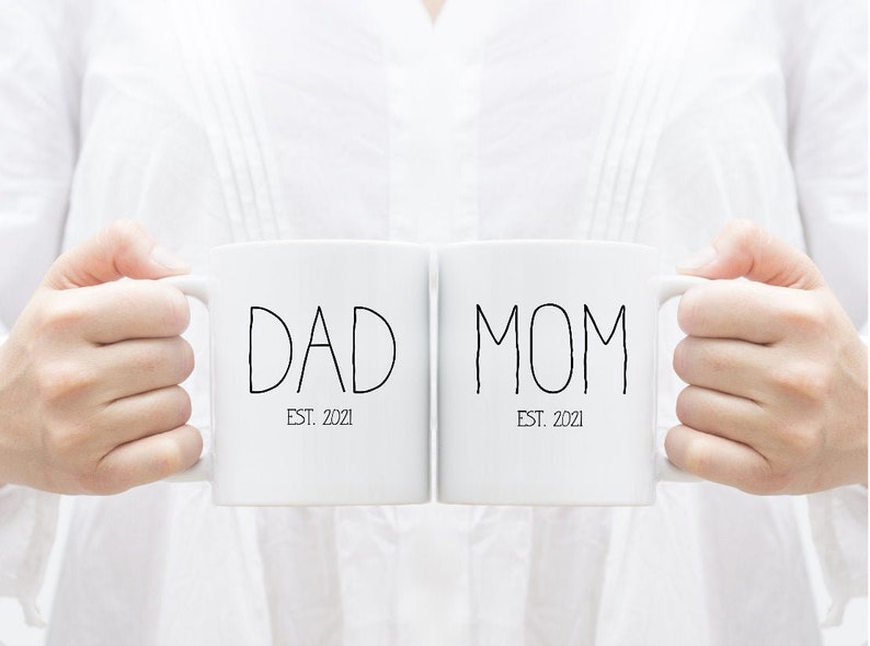 New Mom And Dad Est Pregnancy Reveal Mommy Daddy Dad Pregnancy Gift Pregnancy Announcement For Father's Day For Soon To Be Dad image 1